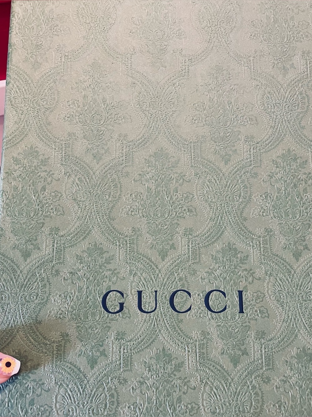 Green Small Baroque Gucci empty shoe box